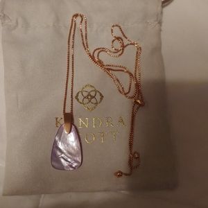 Rose Gold Kendra Scott Necklace. The style is the